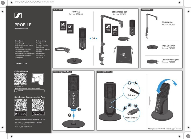 Sennheiser PROFILE quick guide