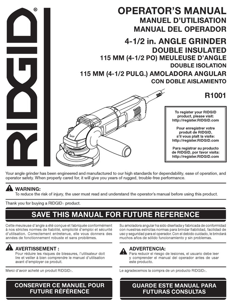 RIDGID R1001 Operator's manual