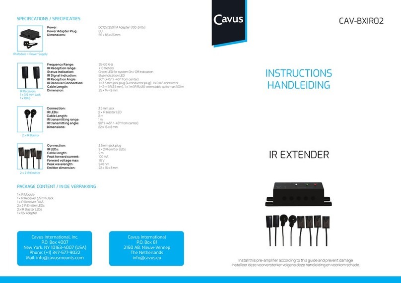Cavus CAV-BXIR02 instructions