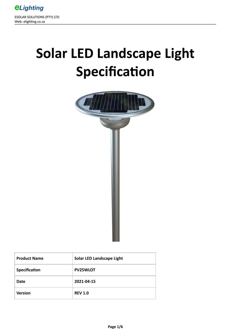 eLighting PV25WLOT quick start guide