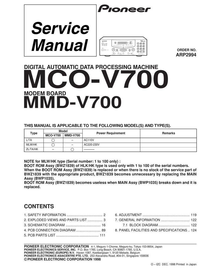 Pioneer MCO-V700 User manual