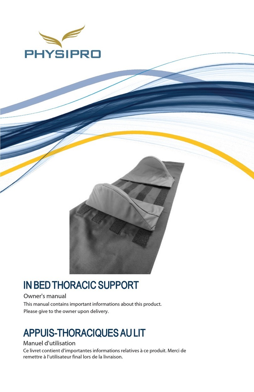 Physipro In Bed Thoracic Support owner's manual