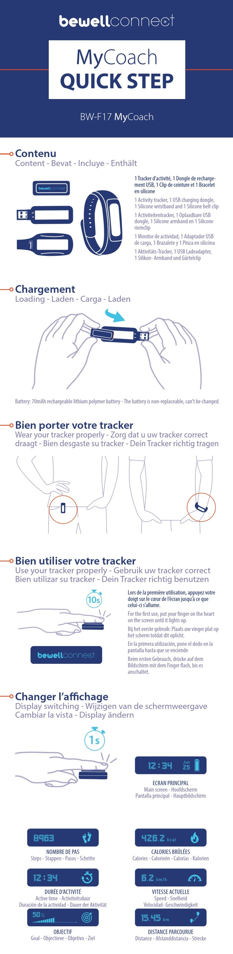 bewell connect BW-F17 MyCoach Quick step guide
