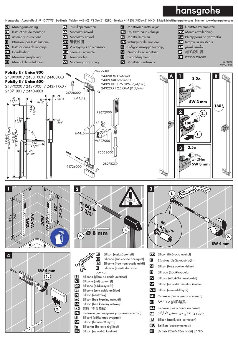 Hans Grohe Pulsify E / Unica 900 24380 0 Series User manual