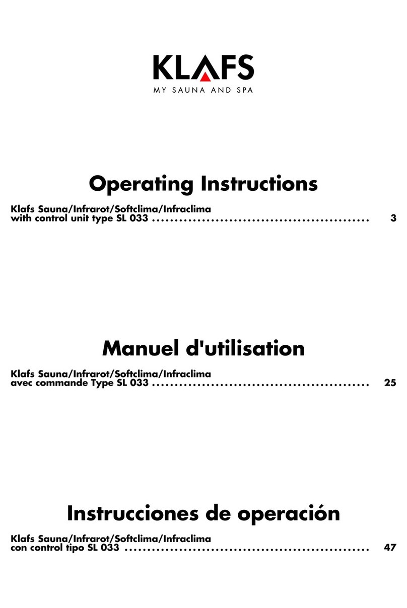 Klafs Sauna User manual