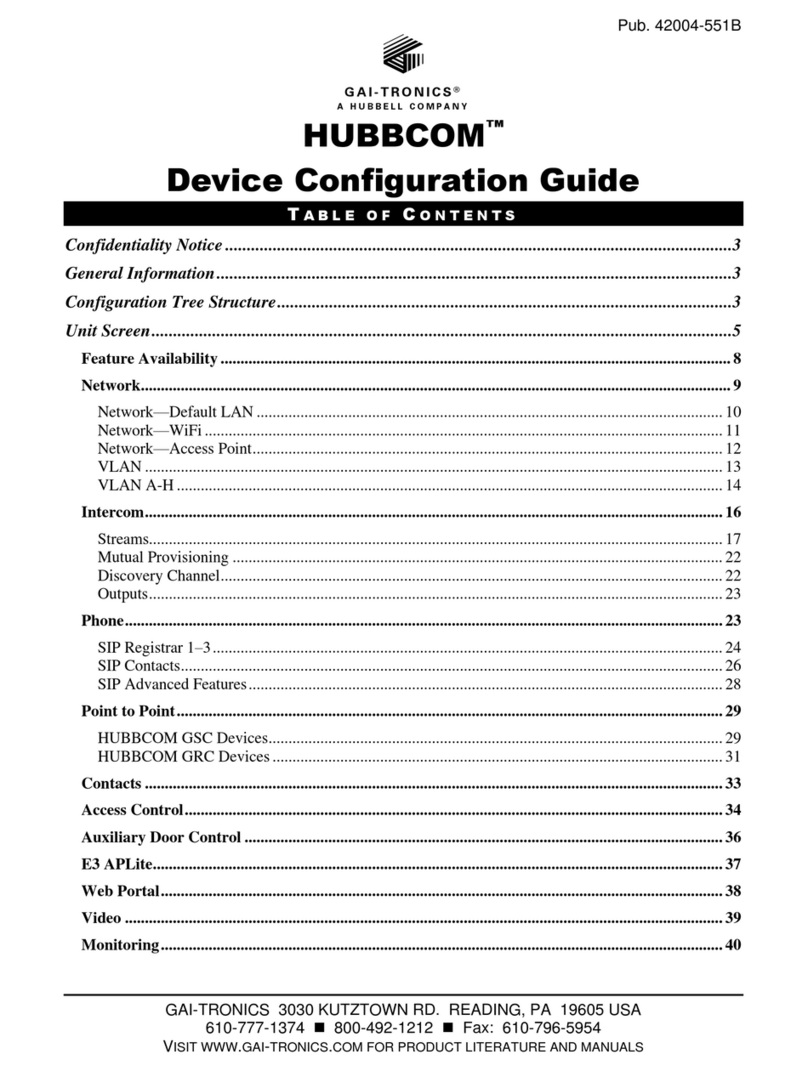 Hubbell GAI-TRONICS HUBBCOM GSC Configuration guide