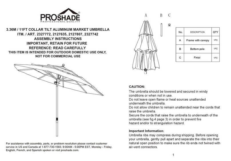 Proshade 2327772 User manual