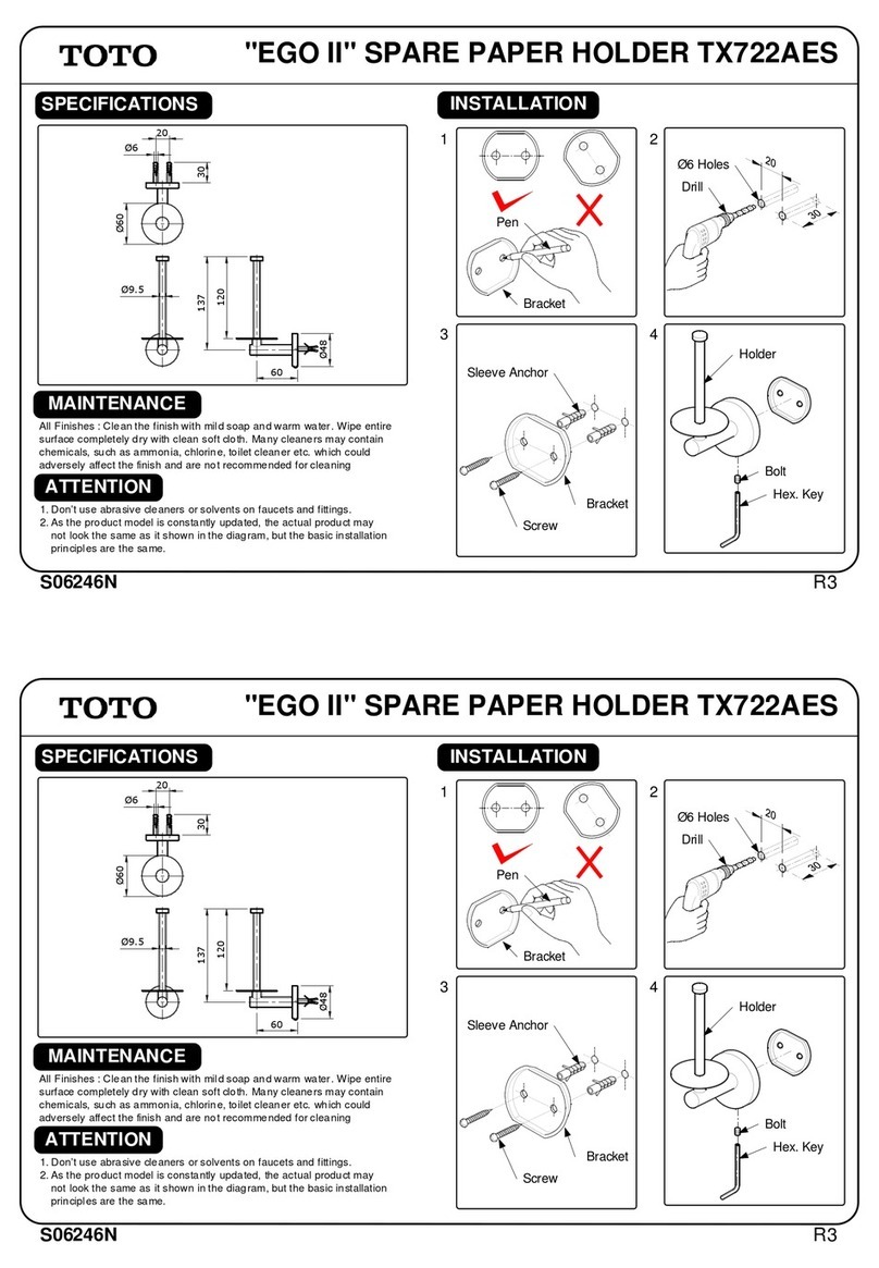 Toto EGO II TX722AES Installation