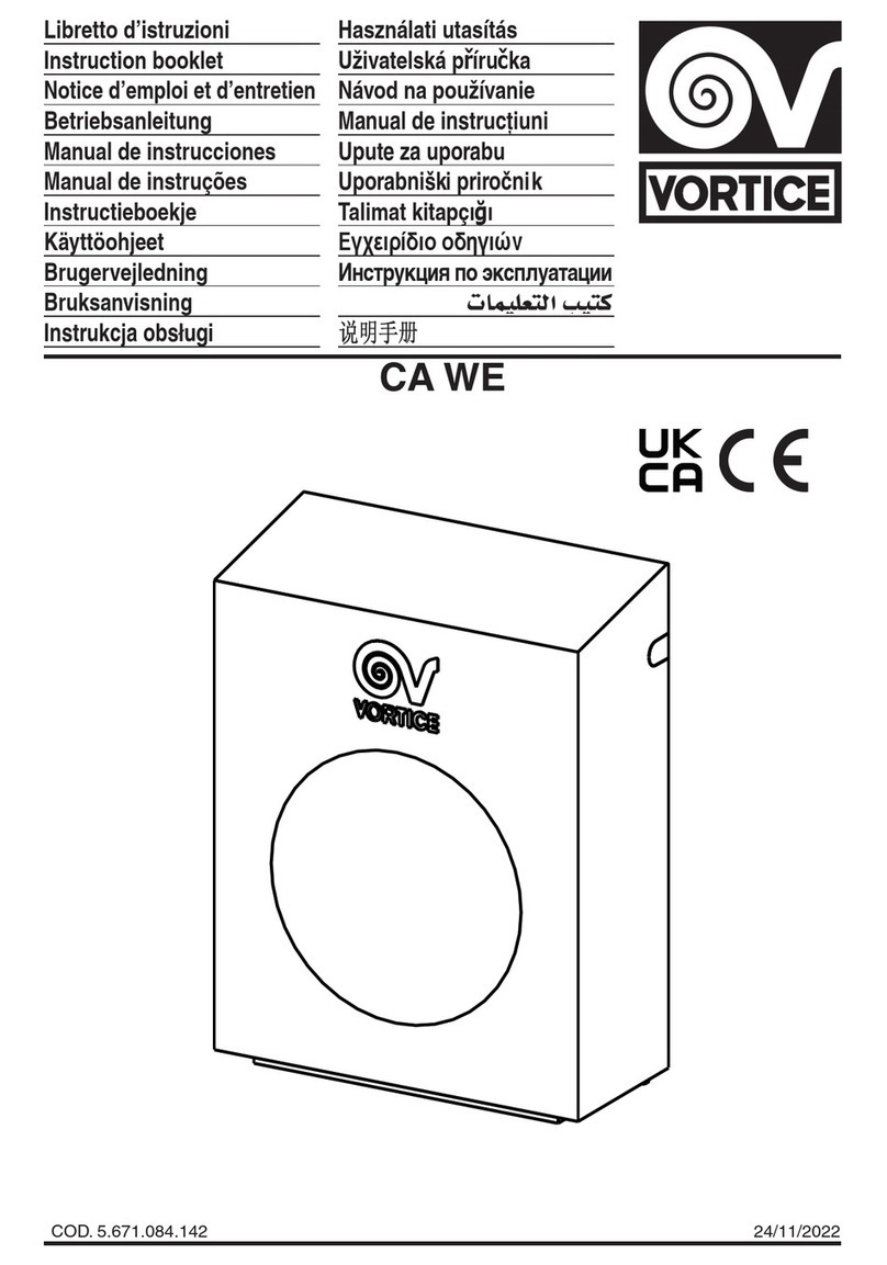 Vortice CA WE Instruction booklet