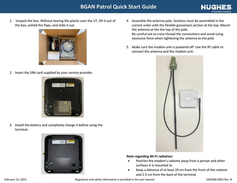 EchoStar HUGHES BGAN Patrol quick start guide EchoStar HUGHES BGAN Patrol quick start guide