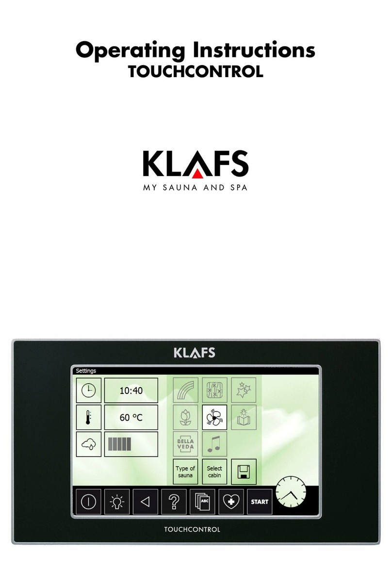 Klafs TOUCHCONTROL User manual