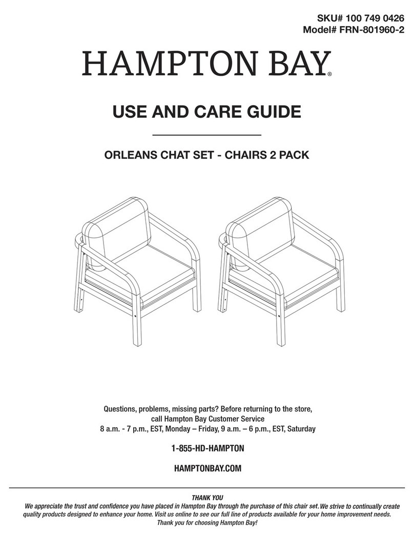 HAMPTON BAY ORLEANS CHAT SET FRN-801960-2 User manual