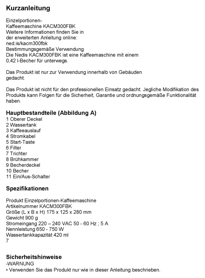 nedis KACM300FBK manual