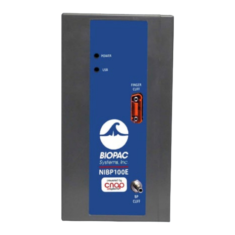 BIOPAC Systems NIBP100E Quick Start Installation BIOPAC Systems NIBP100E Quick Start Installation