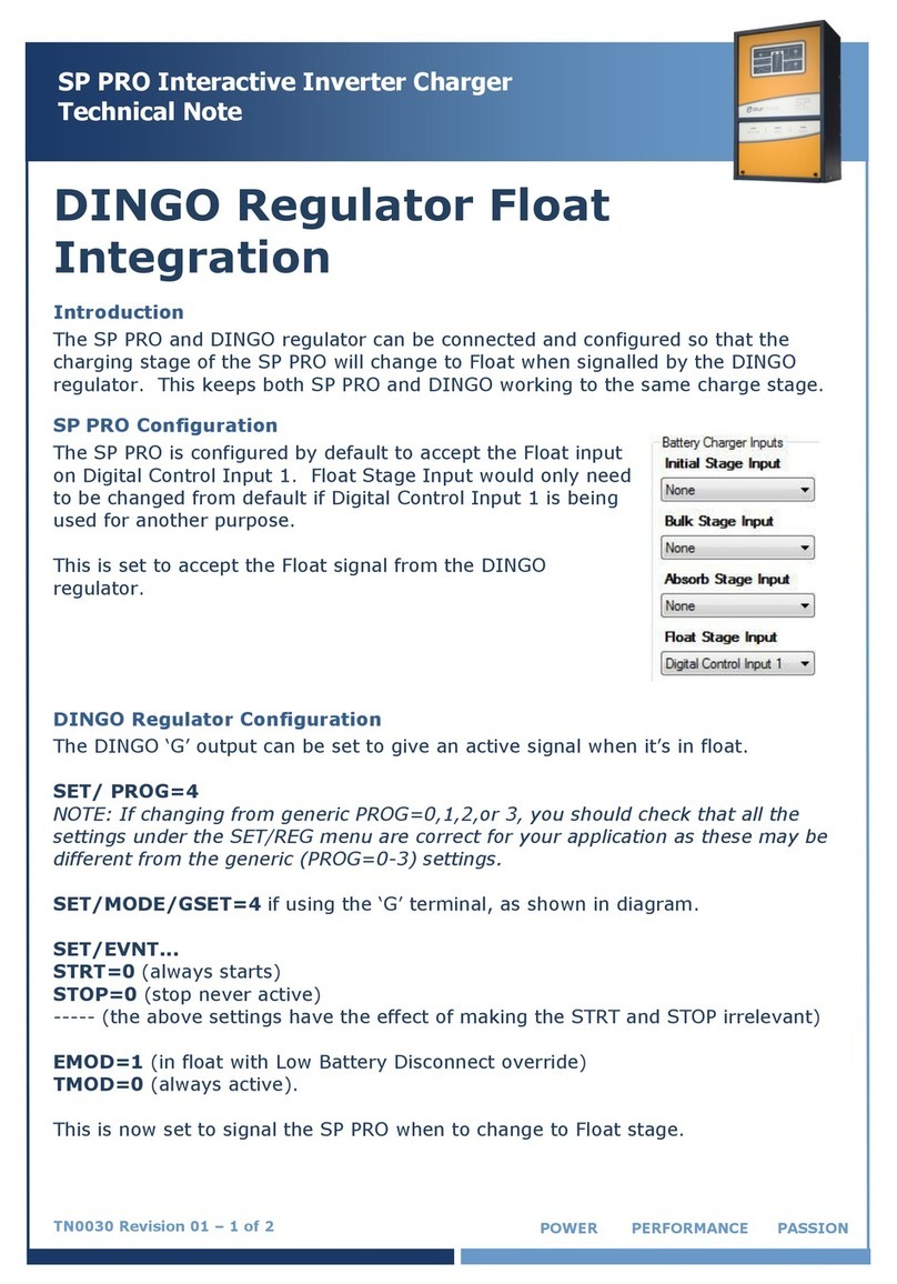 Selectronic SP PRO Specification sheet