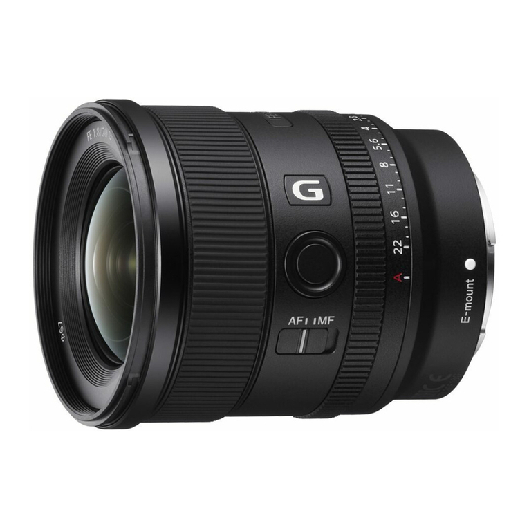 Sony FE 20mm F1.8 G User manual Sony FE 20mm F1.8 G User manual
