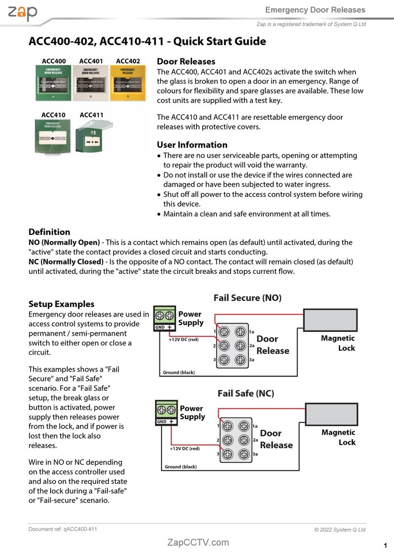 Zap ACC400 quick start guide