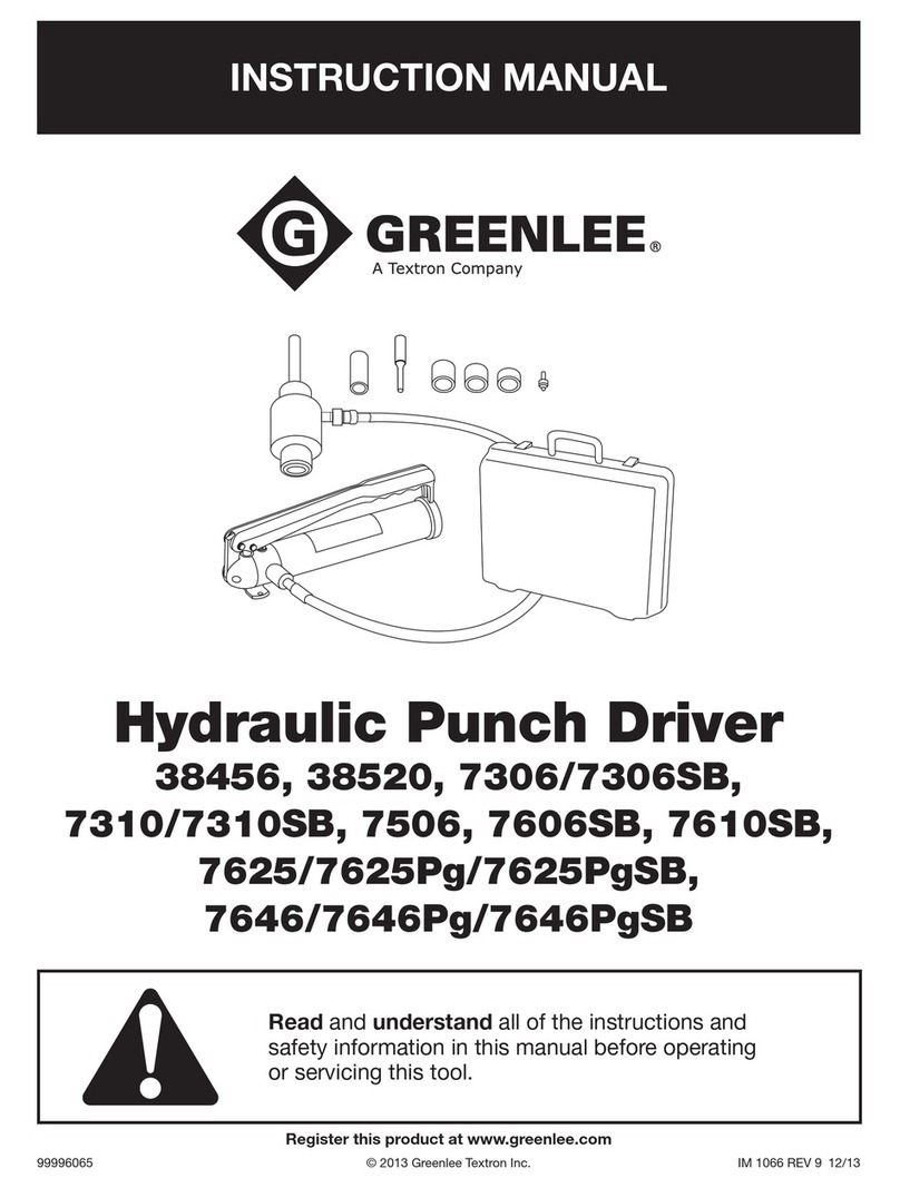 Textron GREENLEE 7646 User manual Textron GREENLEE 7646 User manual