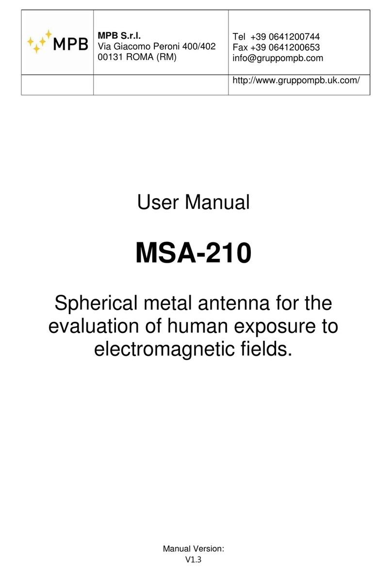 MPB MSA-210 user manual
