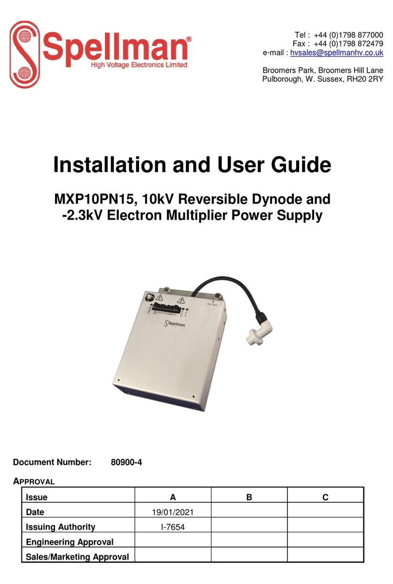 Spellman MXP10PN15 User manual