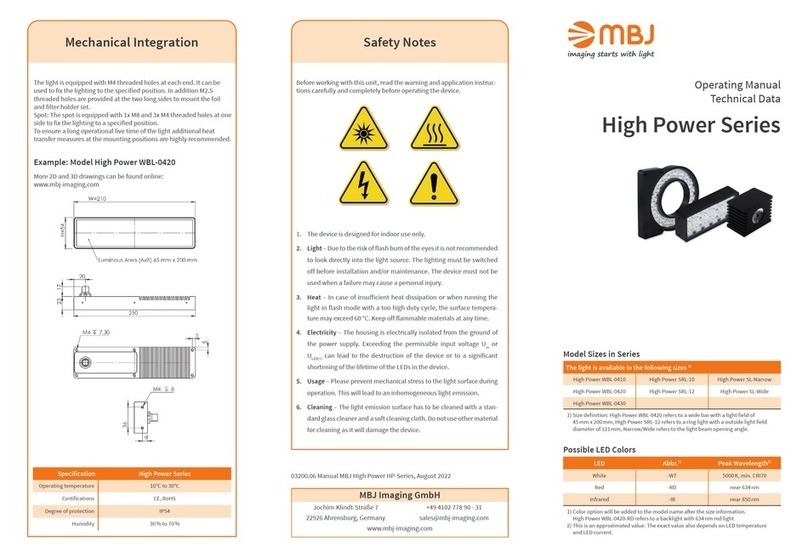 mbj High Power Series Safety Instructions Operating Manual Technical data mbj High Power Series Safety Instructions Operating Manual Technical data