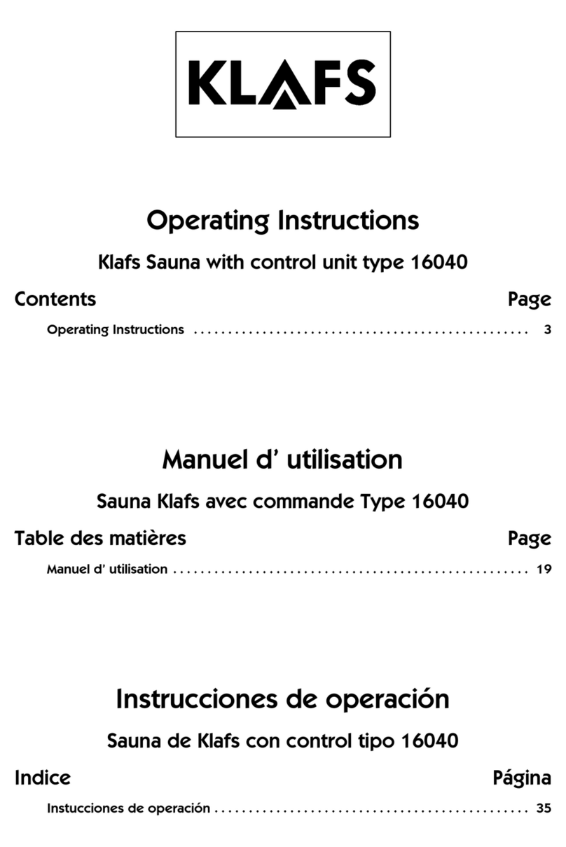 Klafs 16040 operating instructions