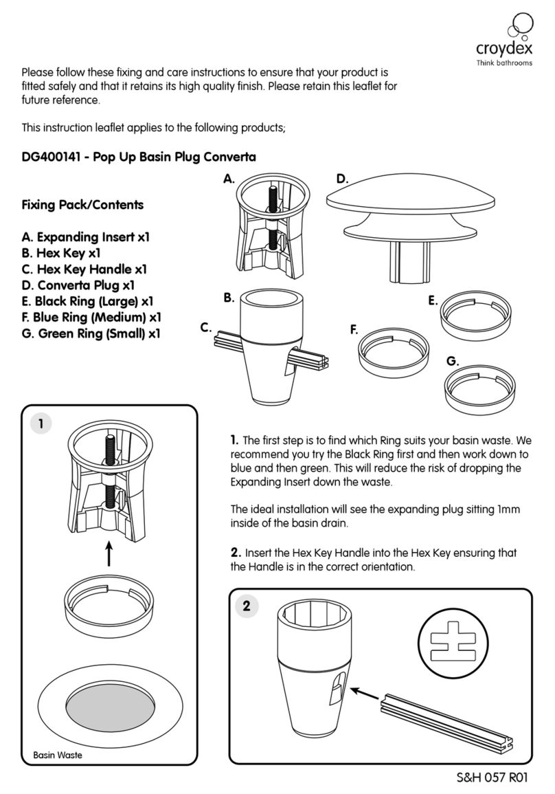 Croydex DG400141 Fixing and care instructions