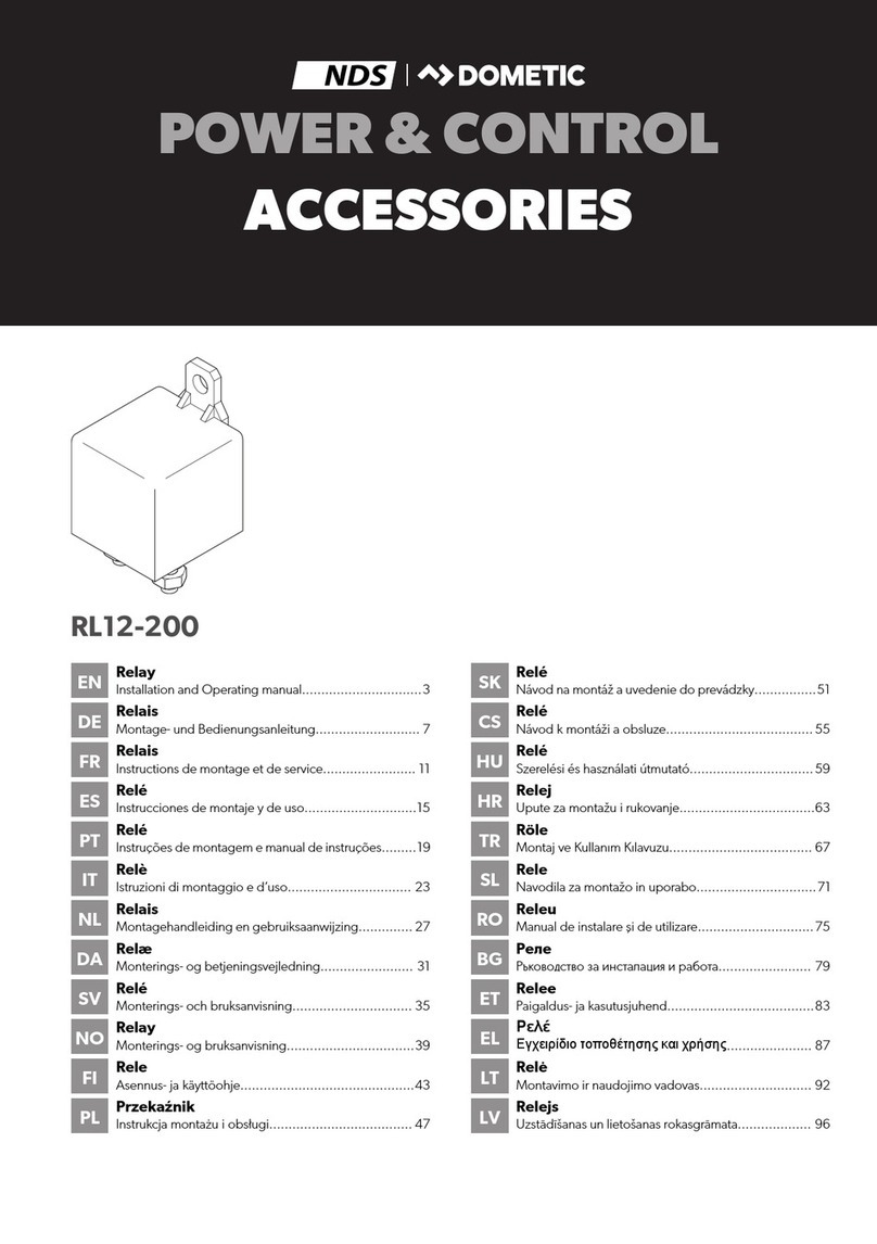 NDS Dometic RL12-200 Installation and operating manual