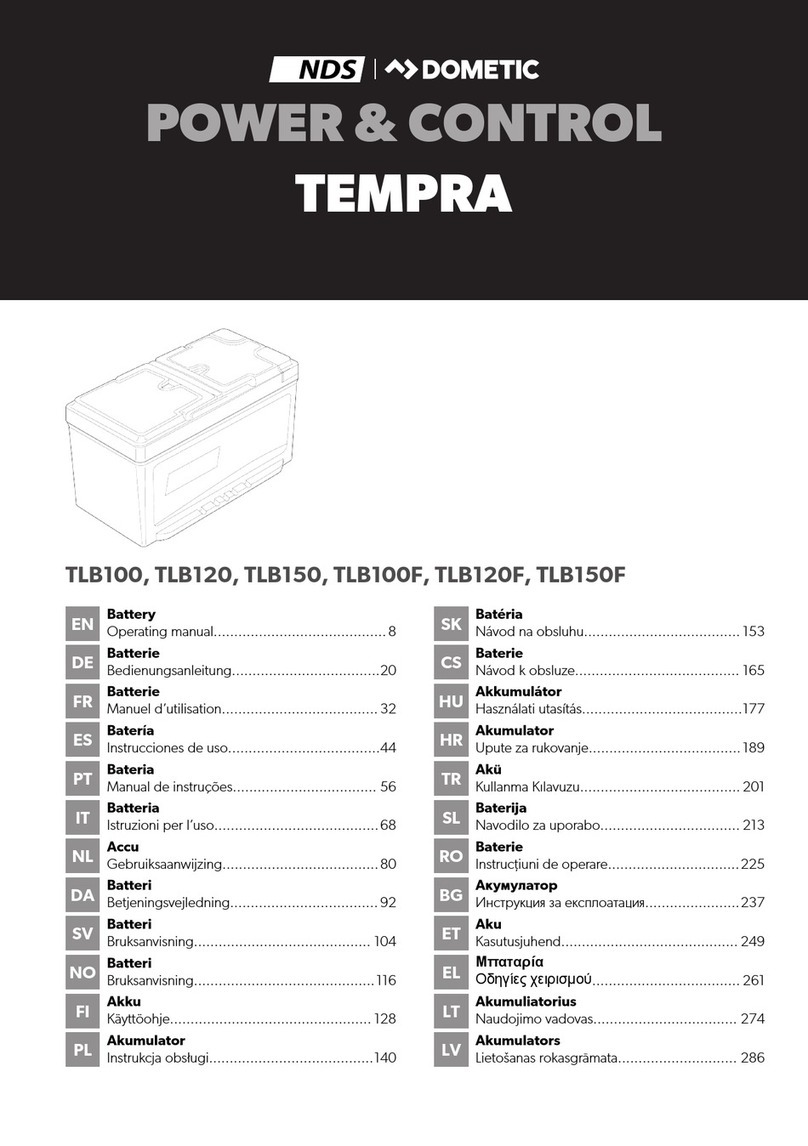NDS Dometic TEMPRA TLB100 User manual