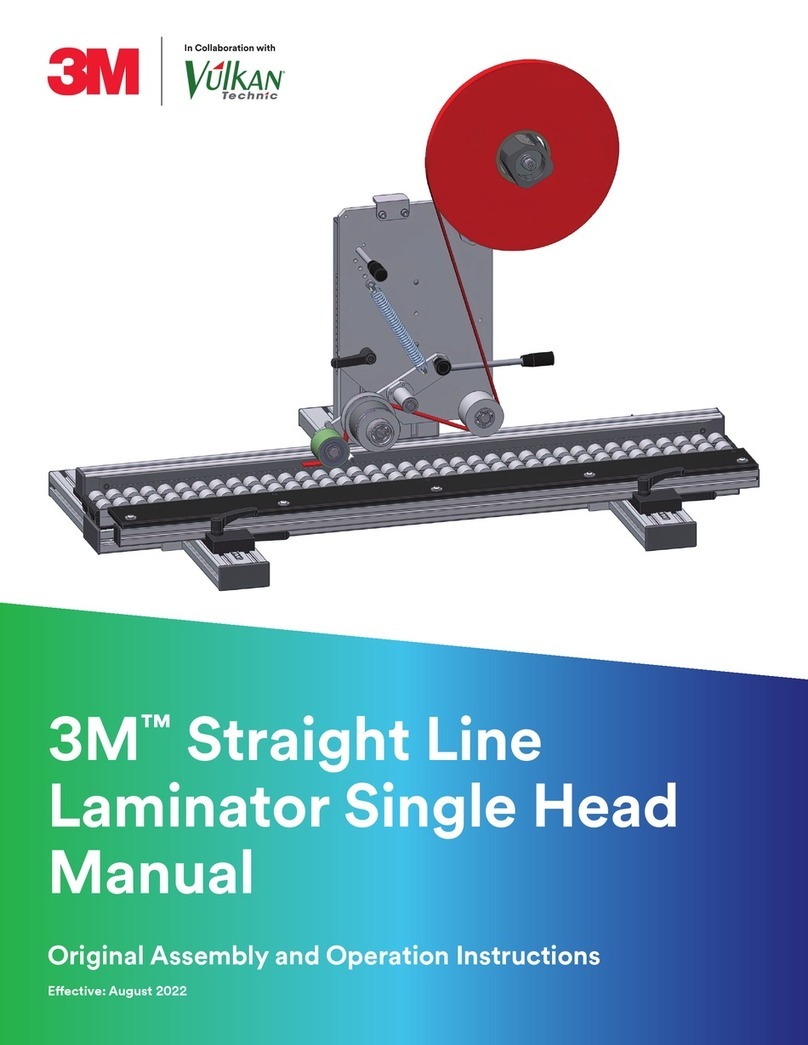 3M Straight Line Laminator Single Head Assembly and operation instructions