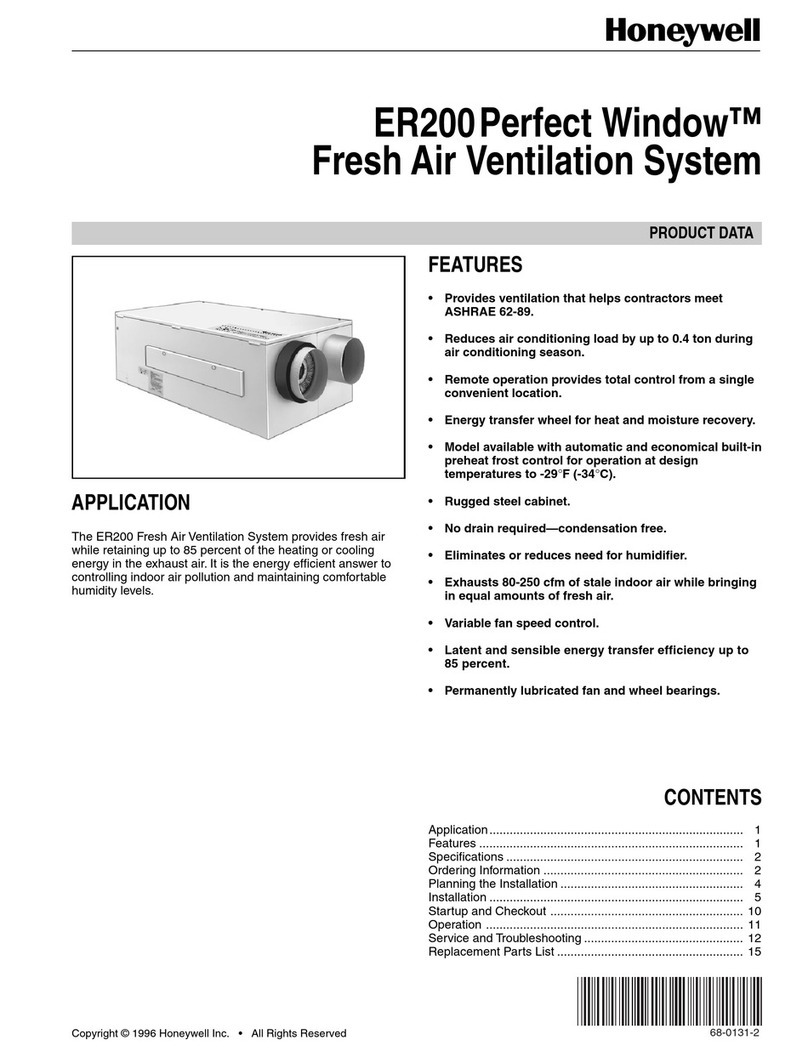 Honeywell PERFECT WINDOW ER200 instruction manual