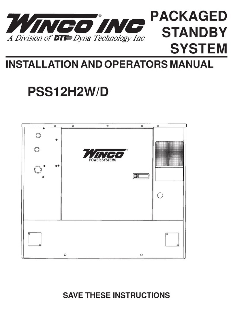 DTI WINCO PSS12H2W/D Installation and operator's manual
