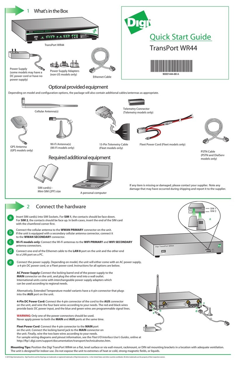 Digi TransPort WR44 User manual