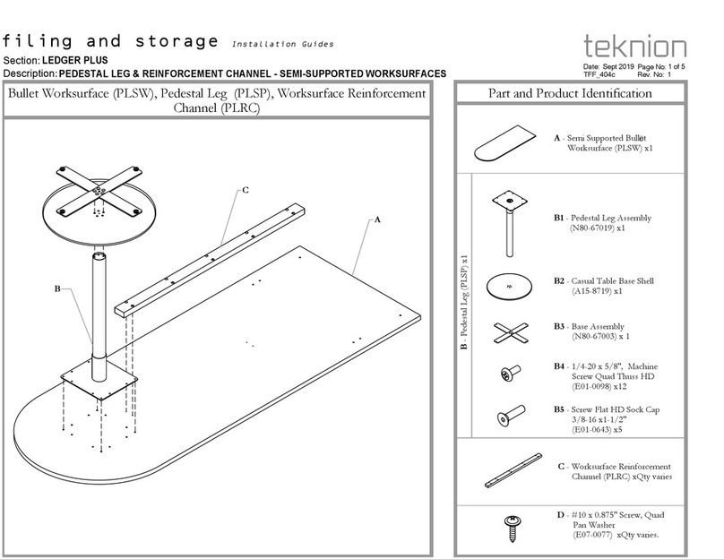 Teknion LEDGER PLUS Operating and maintenance instructions