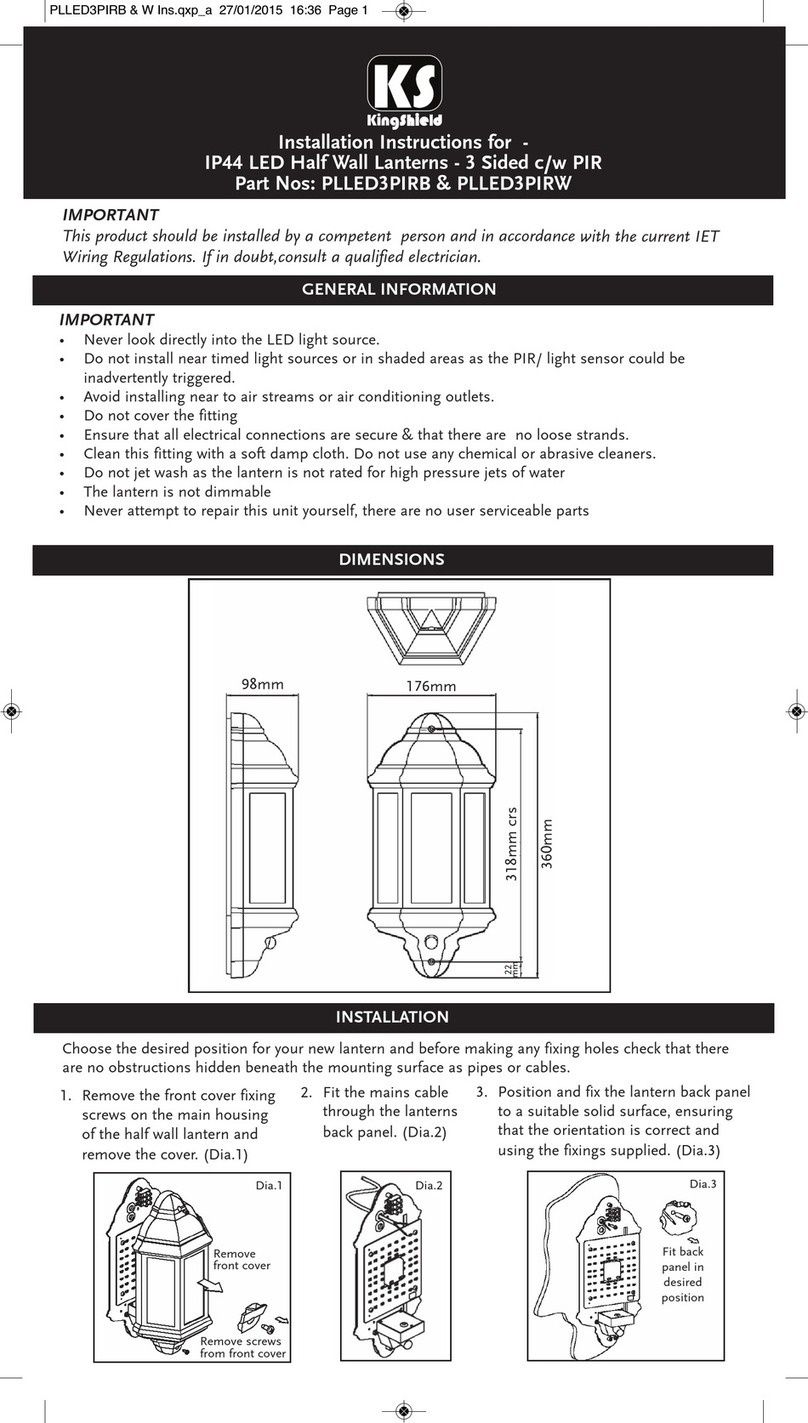 KingShield PLLED3PIRB User manual