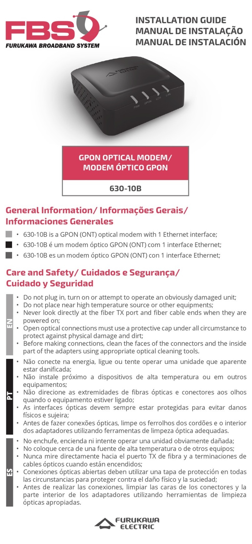 FBS 630-10B installation guide