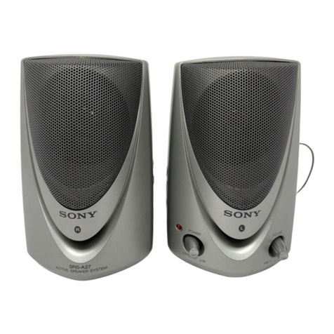 Sony SRS-A27 - Desktop Personal Speakers User manual