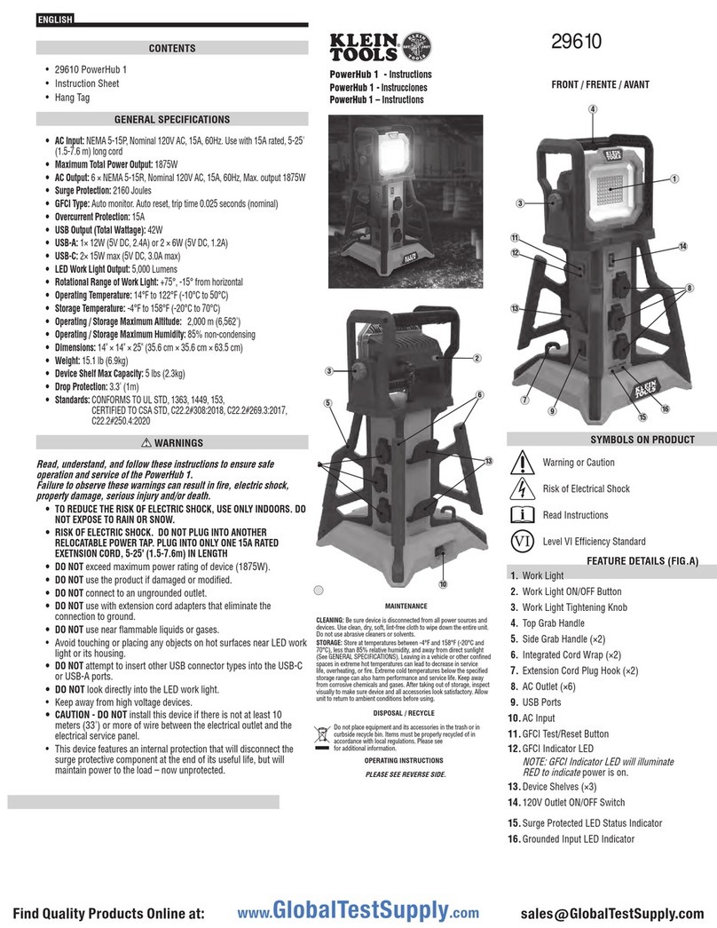 Klein Tools 29610 instructions