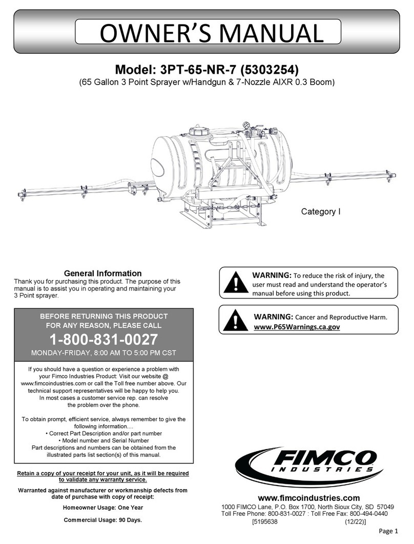 Fimco 3PT-65-NR-7 owner's manual