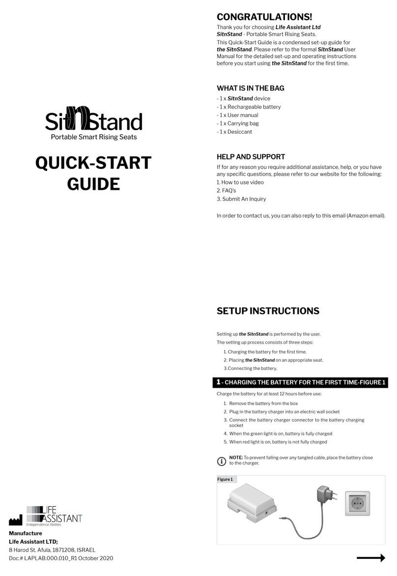 Life Assistant SitnStand quick start guide Life Assistant SitnStand quick start guide