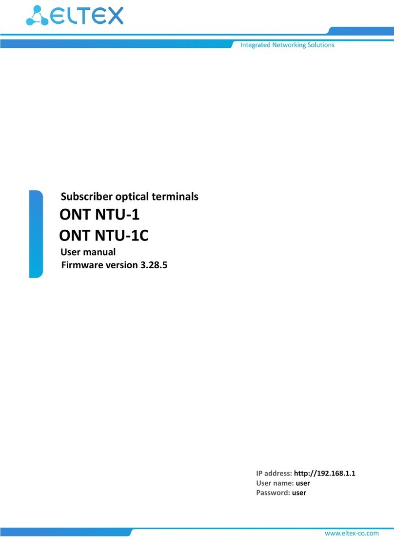 ELTEX ONT NTU-1 User manual
