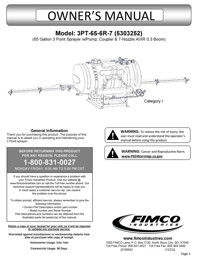 Fimco 3PT-65-6R-7 owner's manual