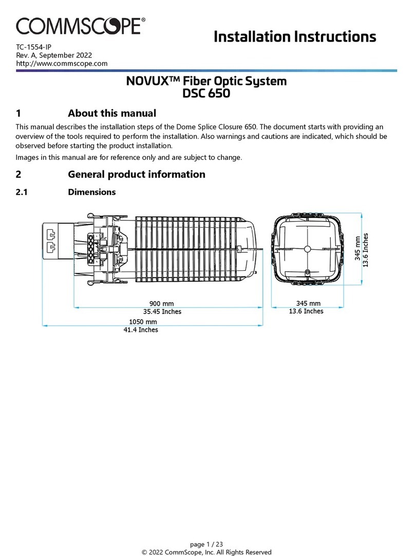 CommScope NOVUX DSC 650 User manual CommScope NOVUX DSC 650 User manual