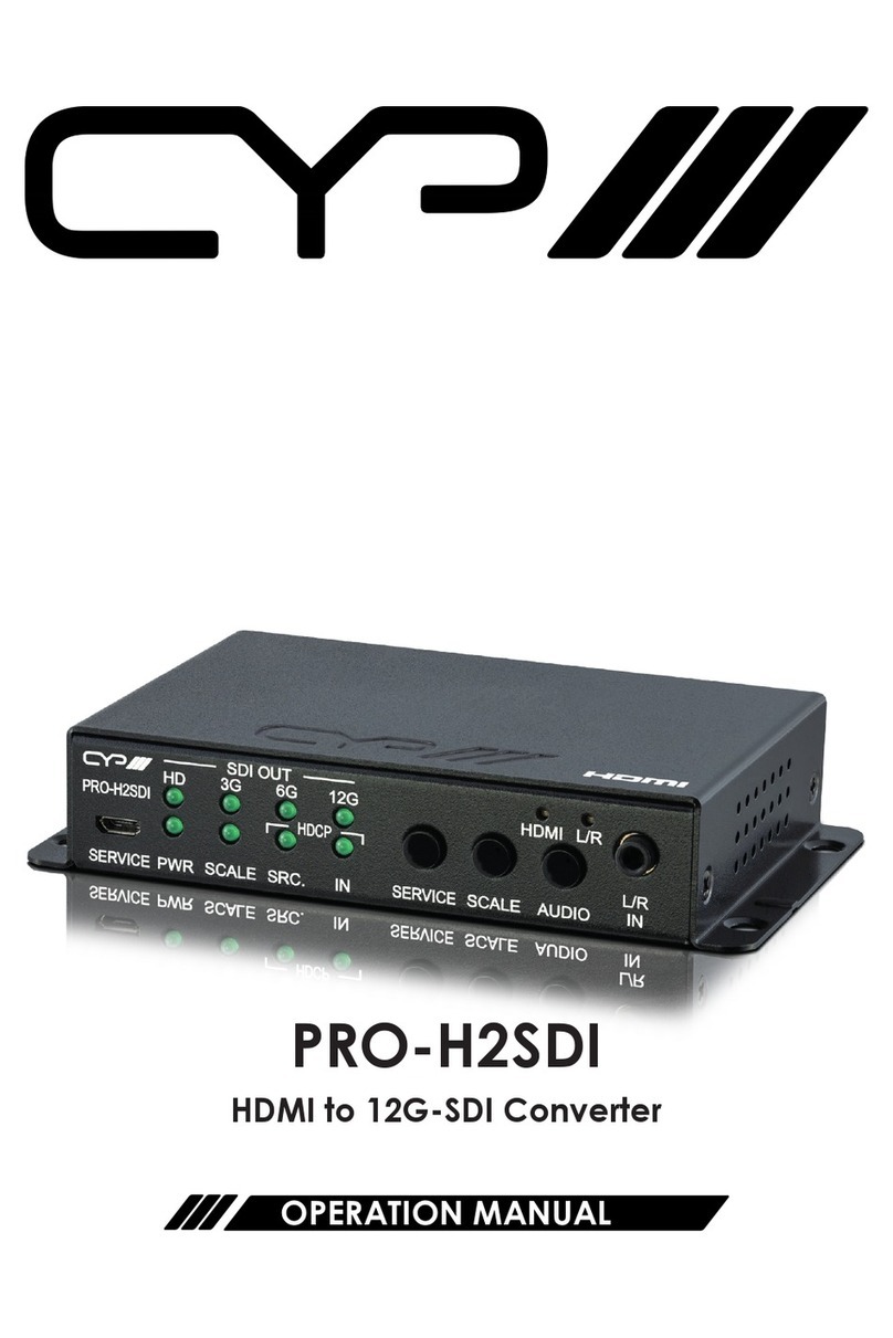CYP PRO-H2SDI User manual