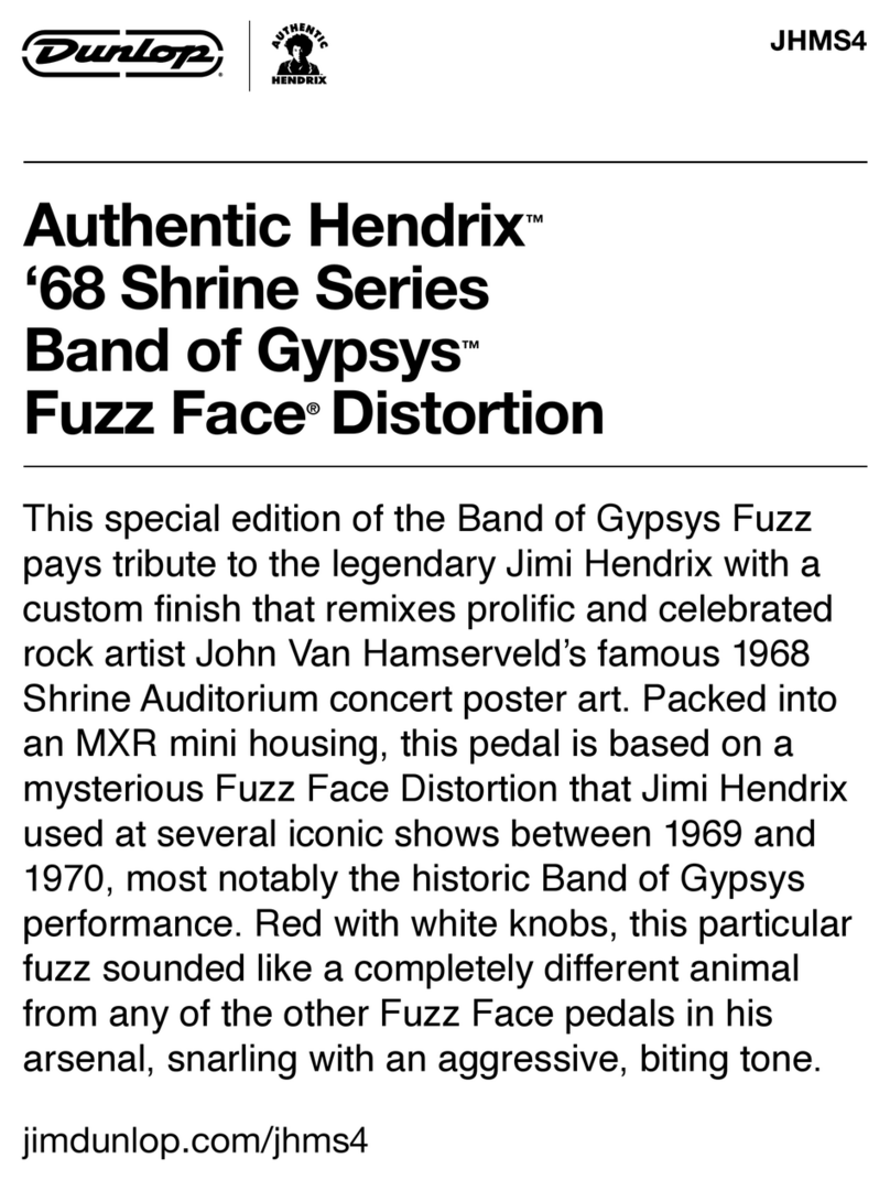Dunlop Authentic Hendrix 68 Shrine Series User manual