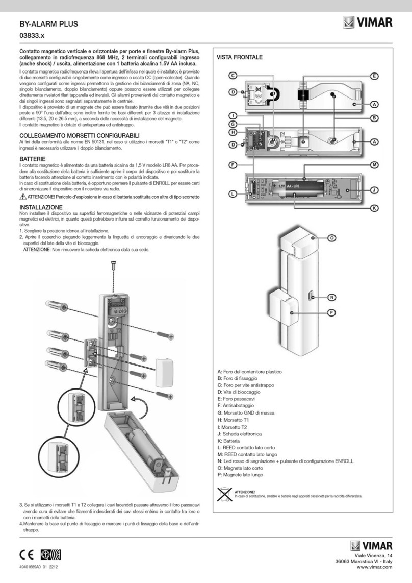 Vimar BY-ALARM PLUS manual