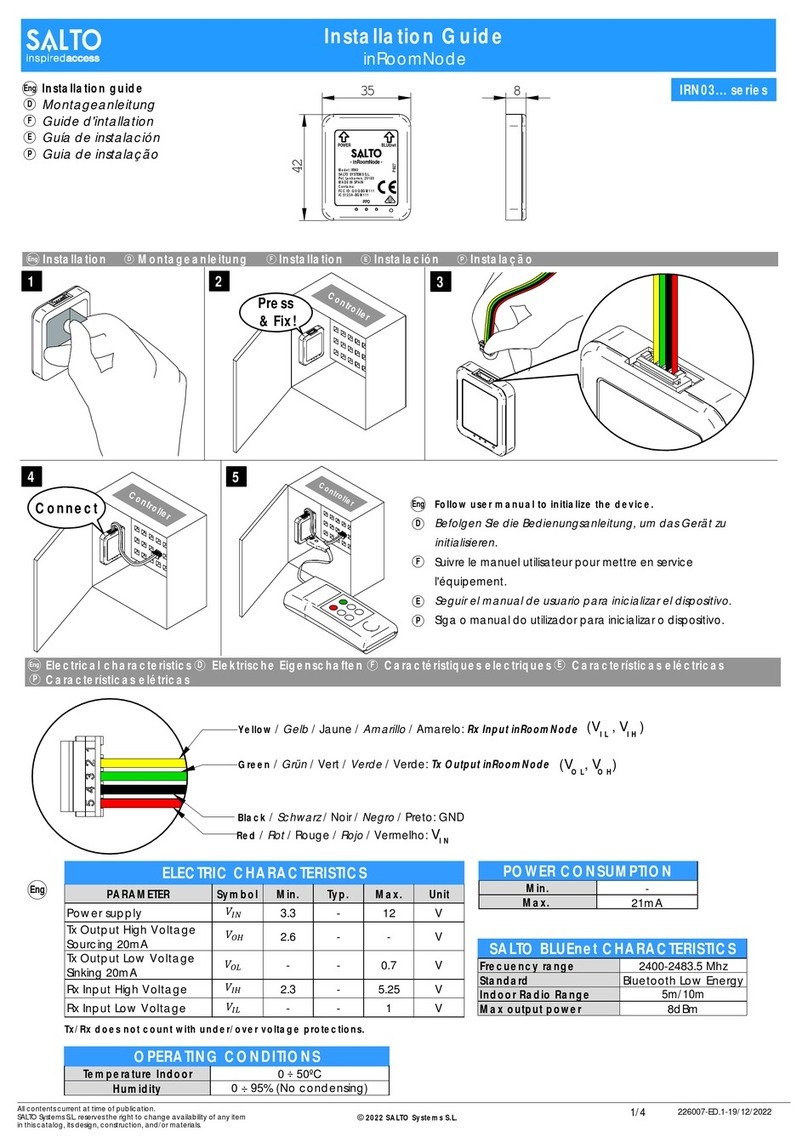 Salto inRoomNode installation guide