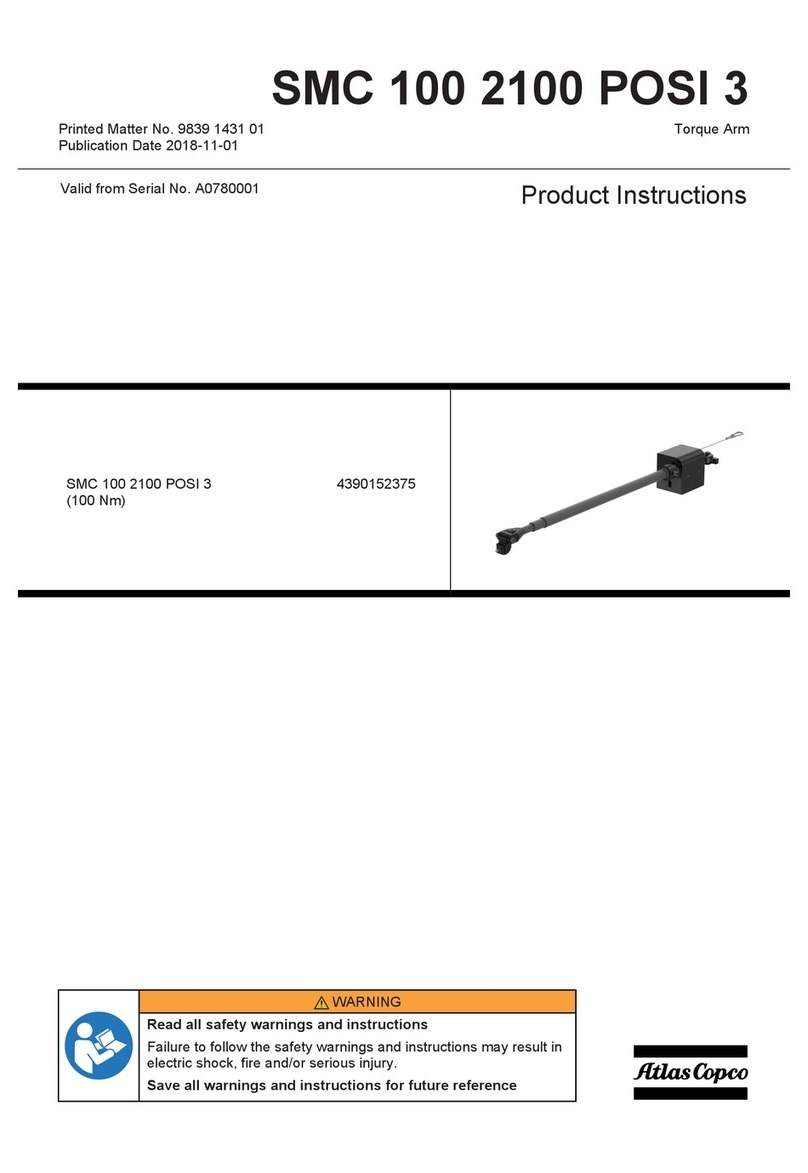 Atlas Copco SMC 100 2100 POSI 3 Instruction sheet