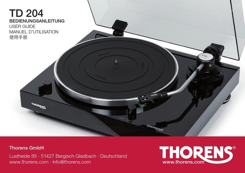 THORENS TD 204 User manual THORENS TD 204 User manual