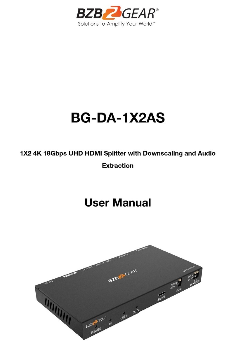 BZB Gear BG-DA-1X2AS User manual